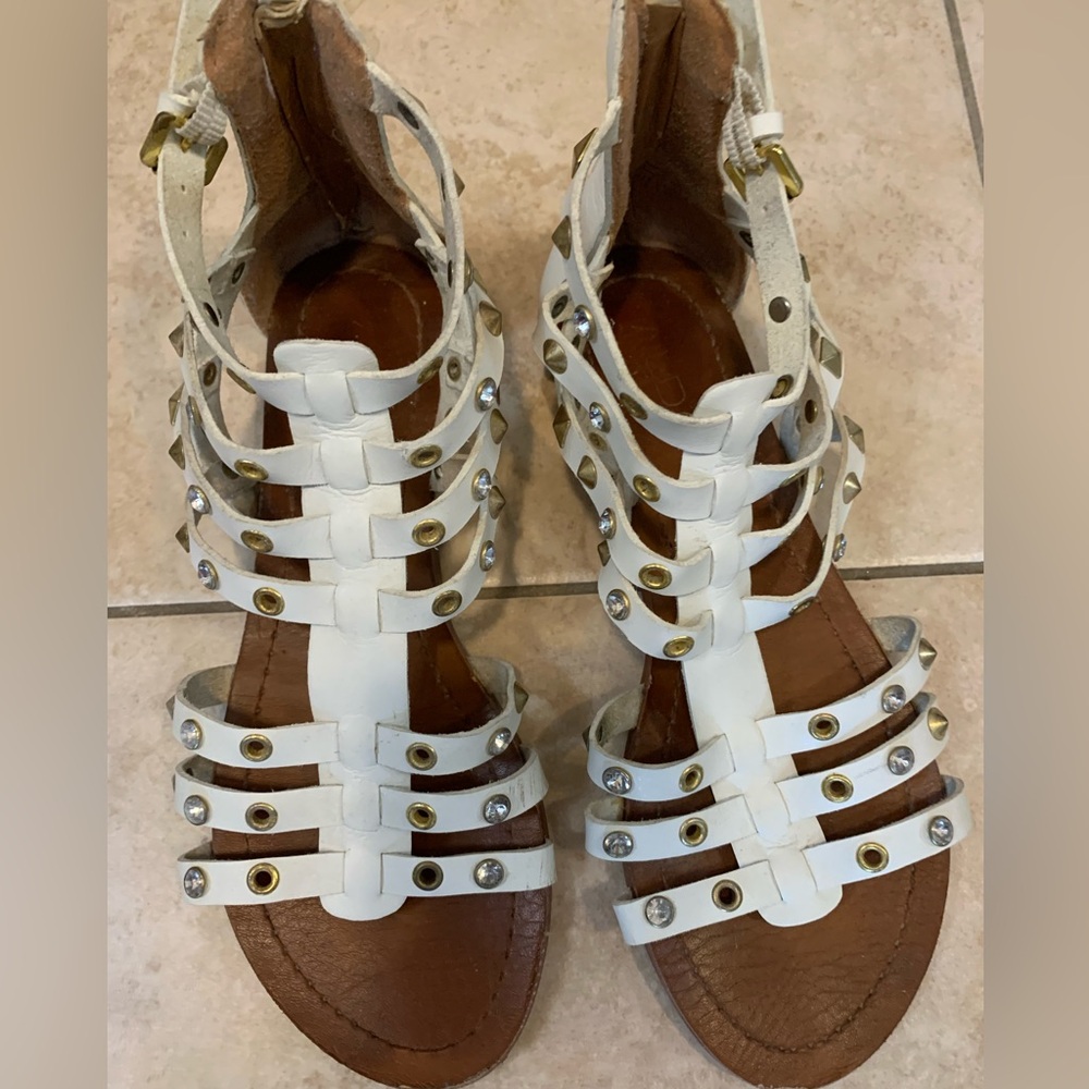 Aldo gladiator white sandals